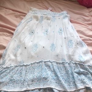 Blue and white skirt